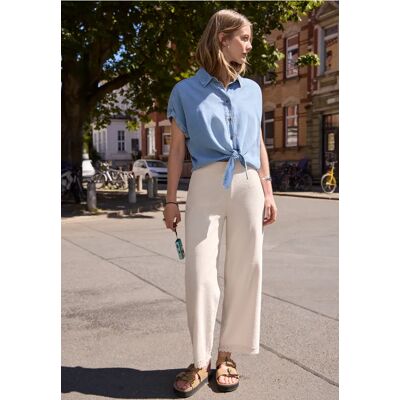 Street One Studio Wide Leg Hose mit Crochet-Detail - Beige - Damen Street One Studio Wide Leg Hose mit Crochet-Detail - Beige - Damen
