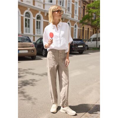 Street One Studio Barrel Leg Hose im Washed-Look - Beige - Damen Street One Studio Barrel Leg Hose im Washed-Look - Beige - Damen