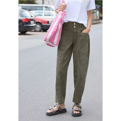 Street One Studio Barrel Leg Hose im Washed-Look - Grün - Damen Street One Studio Barrel Leg Hose im Washed-Look - Grün - Damen