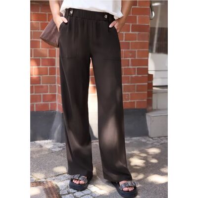 Street One Studio Wide Leg Hose im Loose Fit mit Gürteldetail - Braun - Damen Street One Studio Wide Leg Hose im Loose Fit mit Gürteldetail - Braun - Damen