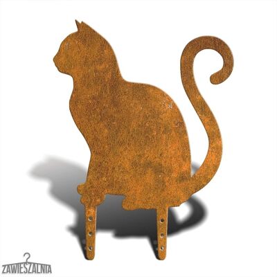 Zawieszalnia – Garten-Vogelscheuche Sitzende Katze L 38 cm, Stahl 2 mm Zawieszalnia – Garten-Vogelscheuche Sitzende Katze L 38 cm, Stahl 2 mm