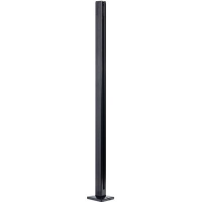 Kozza Seitenpfosten Balustrade 45x45x1100mm Glas 8,72mm schwarz Aluminium flaches System Kozza Seitenpfosten Balustrade 45x45x1100mm Glas 8,72mm schwarz Aluminium flaches System