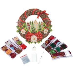 MODERNE HAUSFRAU Bastel-Set, Crystal Art „Weihnachtskranz“ MODERNE HAUSFRAU Bastel-Set, Crystal Art „Weihnachtskranz“