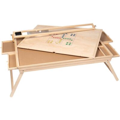 genialoPuzzletisch "Premium" mit LED-Licht, 4 Schubladen, Lupe, Beinen, klappbar für 1500 Teile genialoPuzzletisch "Premium" mit LED-Licht, 4 Schubladen, Lupe, Beinen, klappbar für 1500 Teile