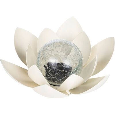 MODERNE HAUSFRAU Solar-Dekoleuchte "Lotusblüte", silber MODERNE HAUSFRAU Solar-Dekoleuchte "Lotusblüte", silber