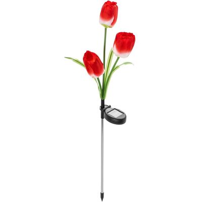viva domo Solar-LED-Gartenstecker „Tulpe“, rot viva domo Solar-LED-Gartenstecker „Tulpe“, rot
