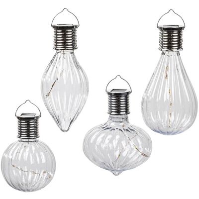 GardenHero Solar-LED-Hängeleuchte "Lampen", 4-teilig GardenHero Solar-LED-Hängeleuchte "Lampen", 4-teilig