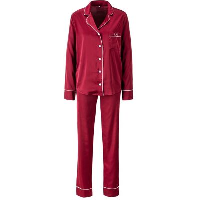 MODERNE HAUSFRAU Edel-Pyjama "Damen" personalisiert mit Initialen, Größe: XL MODERNE HAUSFRAU Edel-Pyjama "Damen" personalisiert mit Initialen, Größe: XL