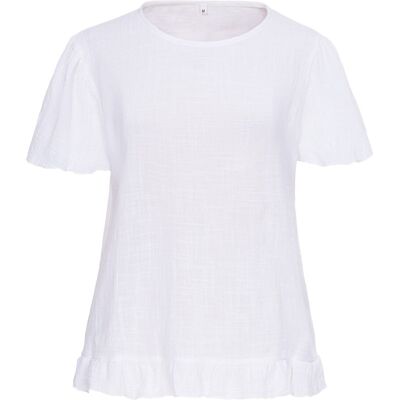MODERNE HAUSFRAU Damen Bluse "Roma“, Größe: XL, weiß MODERNE HAUSFRAU Damen Bluse "Roma“, Größe: XL, weiß