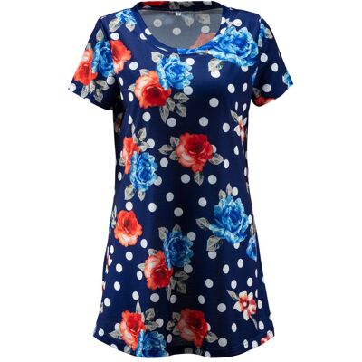 wedolina Leggings-Shirt „Rosen/Punkte“, Größe: XL wedolina Leggings-Shirt „Rosen/Punkte“, Größe: XL