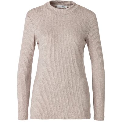 MODERNE HAUSFRAU Damen-Pullover, gerippt, Größe: S, beige MODERNE HAUSFRAU Damen-Pullover, gerippt, Größe: S, beige