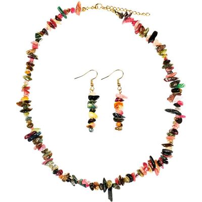 wedolina Schmuck-Set Ohrringe & Halskette „Turmalin“, 3-teilig wedolina Schmuck-Set Ohrringe & Halskette „Turmalin“, 3-teilig