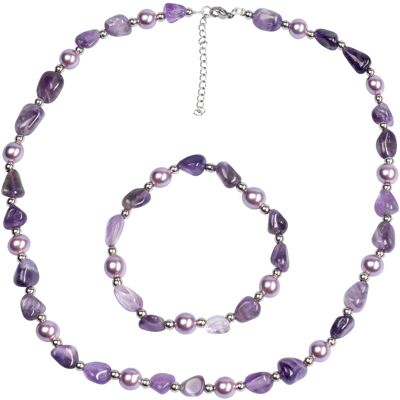 Schmuck Design BY EMMA Perlenschmuck-Set „Amethyst“, 2-teilig Schmuck Design BY EMMA Perlenschmuck-Set „Amethyst“, 2-teilig