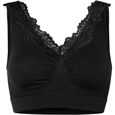 wedolina Soft-BH mit Spitze „Elegant“, Größe: L, schwarz wedolina Soft-BH mit Spitze „Elegant“, Größe: L, schwarz