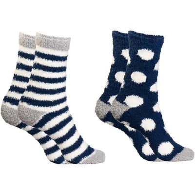 wonderwalk Kuschelsocken „Punkte/Steifen“, 2 Paar wonderwalk Kuschelsocken „Punkte/Steifen“, 2 Paar