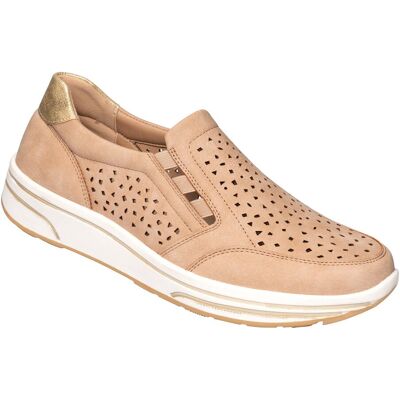 wonderwalk Stretch-Halbschuh mit Leder-Decksohle „Stefanie“, Größe: 41, beige wonderwalk Stretch-Halbschuh mit Leder-Decksohle „Stefanie“, Größe: 41, beige