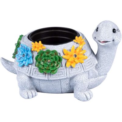 viva domo - Solar-LED Turtle Mimi - Mimi - Grau - Planter viva domo - Solar-LED Turtle Mimi - Mimi - Grau - Planter