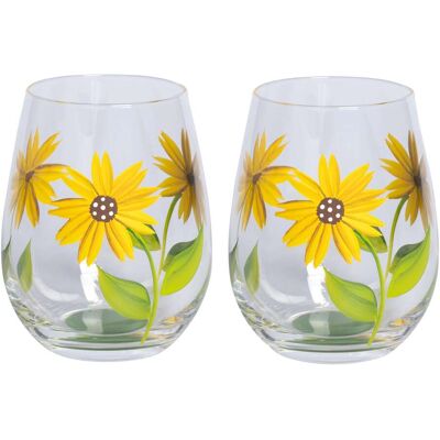 genialoTrinkgläser „Sonnenblume“, 2 Stück je 550 ml genialoTrinkgläser „Sonnenblume“, 2 Stück je 550 ml