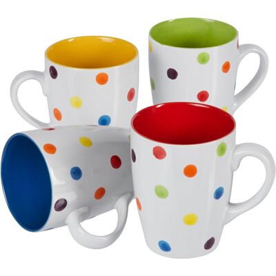 MODERNE HAUSFRAU Kaffeetassen "Kunterbunt", 4 Stück je 330 ml MODERNE HAUSFRAU Kaffeetassen "Kunterbunt", 4 Stück je 330 ml
