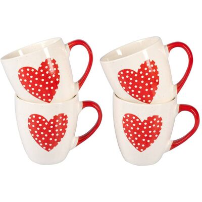 genialoTassen-Set „Herz“, 4 Stück je 400 ml genialoTassen-Set „Herz“, 4 Stück je 400 ml