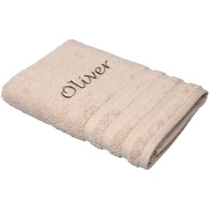 Optisplash Duschtuch personalisiert mit Namen, 70x140 cm, 100% Baumwolle, beige Optisplash Duschtuch personalisiert mit Namen, 70x140 cm, 100% Baumwolle, beige