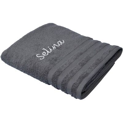 Optisplash Badetuch personalisiert mit Namen, 150x100 cm, 100% Baumwolle, anthrazit Optisplash Badetuch personalisiert mit Namen, 150x100 cm, 100% Baumwolle, anthrazit