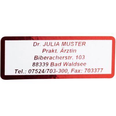 MODERNE HAUSFRAU Namensaufkleber "Schrifttyp B", rot MODERNE HAUSFRAU Namensaufkleber "Schrifttyp B", rot