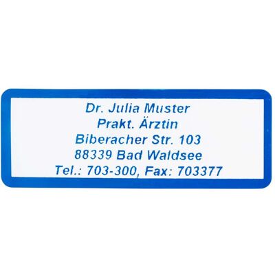 MODERNE HAUSFRAU Namensaufkleber "Schrifttyp B", blau MODERNE HAUSFRAU Namensaufkleber "Schrifttyp B", blau