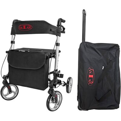 Antar Leichtgewicht-Rollator Premium, Aluminium AT51006 + Transporttasche mit Rollen Antar Leichtgewicht-Rollator Premium, Aluminium AT51006 + Transporttasche mit Rollen