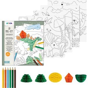 HEYDA 3D Dinosaurier Malset farbsortiert, 1 St. HEYDA 3D Dinosaurier Malset farbsortiert, 1 St.