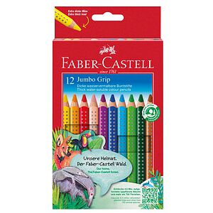FABER-CASTELL Jumbo GRIP Buntstifte farbsortiert, 12 St. FABER-CASTELL Jumbo GRIP Buntstifte farbsortiert, 12 St.