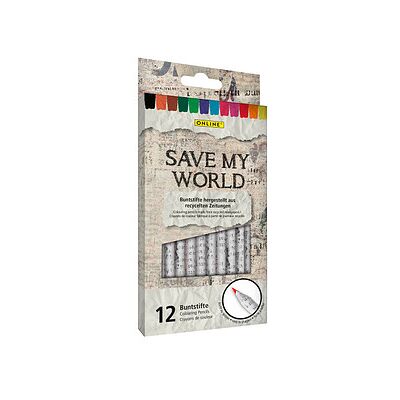 ONLINE® Save My World Buntstifte farbsortiert, 12 St. ONLINE® Save My World Buntstifte farbsortiert, 12 St.