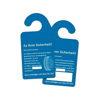 EICHNER Hängeetiketten KFZ Spiegel blau 9,0 x 18,0 cm Räder nachziehen, 200 St. EICHNER Hängeetiketten KFZ Spiegel blau 9,0 x 18,0 cm Räder nachziehen, 200 St.