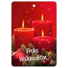 LUMA Geschenkanhänger mehrfarbig Frohe Weihnachten mit roten Kerzen 10 St. mehrfarbig