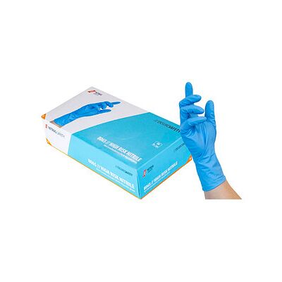 NITRAS MEDICAL unisex Einmalhandschuhe HIGH RISK NITRILE blau Größe M, 50 St. NITRAS MEDICAL unisex Einmalhandschuhe HIGH RISK NITRILE blau Größe M, 50 St.
