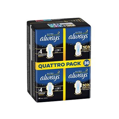 always Binden Ultra Secure Night mit Flügeln für mittlere bis starke Nächte, 36 St. always Binden Ultra Secure Night mit Flügeln für mittlere bis starke Nächte, 36 St.