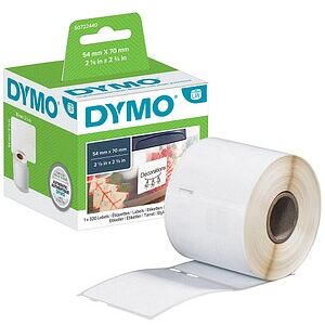 DYMO Etikettenrolle für Etikettendrucker S0722440 weiß, 54,0 x 70,0 mm, 1 x 320 Etiketten DYMO Etikettenrolle für Etikettendrucker S0722440 weiß, 54,0 x 70,0 mm, 1 x 320 Etiketten