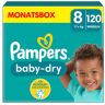 Pampers® Windeln baby-dry™ Monatsbox Größe Gr. 8 (17+ kg) für Kids und Teens (4-12 Jahre), 120 St. weiß