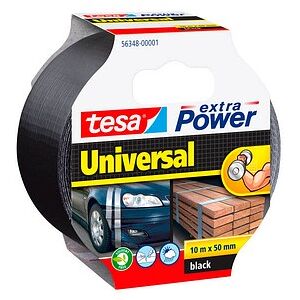tesa extra Power® Universal Gewebeband schwarz 50,0 mm x 10,0 m 1 Rolle tesa extra Power® Universal Gewebeband schwarz 50,0 mm x 10,0 m 1 Rolle