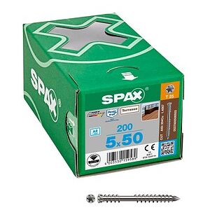 SPAX® Terrassenschrauben T25 Zylinderkopf Edelstahl A2 0537000500503 5 mm x 50 mm, 200 St. SPAX® Terrassenschrauben T25 Zylinderkopf Edelstahl A2 0537000500503 5 mm x 50 mm, 200 St.