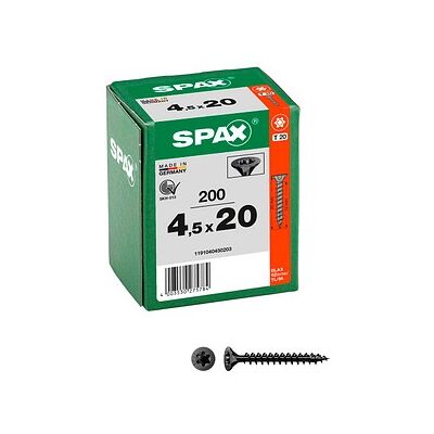 SPAX® Universalschrauben T20 Senkkopf BLAX 1191040450203 4,5 mm x 20 mm, 200 St. SPAX® Universalschrauben T20 Senkkopf BLAX 1191040450203 4,5 mm x 20 mm, 200 St.