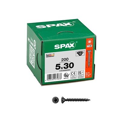 SPAX® Universalschrauben T20 Senkkopf BLAX 1191040500303 5 mm x 30 mm, 200 St. SPAX® Universalschrauben T20 Senkkopf BLAX 1191040500303 5 mm x 30 mm, 200 St.