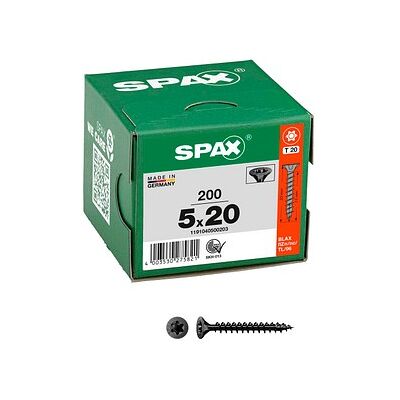 SPAX® Universalschrauben T20 Senkkopf BLAX 1191040500203 5 mm x 20 mm, 200 St. SPAX® Universalschrauben T20 Senkkopf BLAX 1191040500203 5 mm x 20 mm, 200 St.