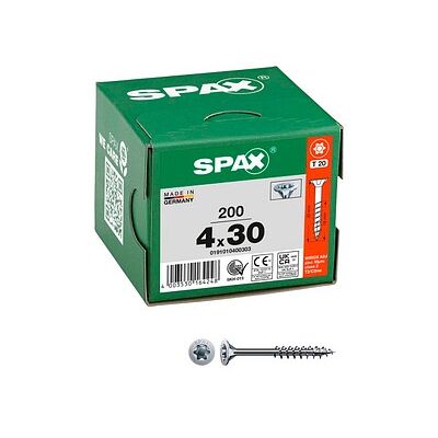 SPAX® Universalschrauben T20 Senkkopf WIROX 0191010400303 4 mm x 30 mm, 200 St. SPAX® Universalschrauben T20 Senkkopf WIROX 0191010400303 4 mm x 30 mm, 200 St.