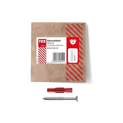 TOX Universaldübel Tri 5x31 mm mit Schraube - Wanddübel TOX Universaldübel Tri 5x31 mm mit Schraube - Wanddübel