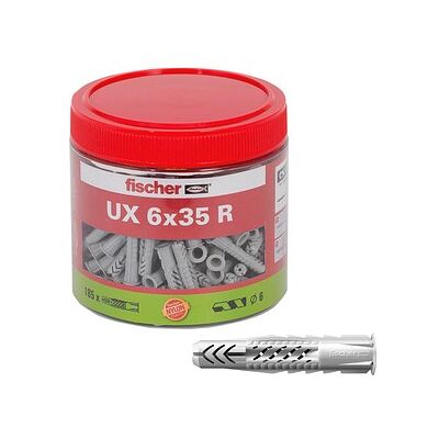 fischer UX 6x35 R 531027 Universaldübel Ø 6 mm x 35 mm, 185 St. fischer UX 6x35 R 531027 Universaldübel Ø 6 mm x 35 mm, 185 St.