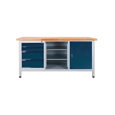 ADB Werkbank lichtgrau, anthrazitgrau 4 Schubladen 170,0 x 60,0 x 84,0 cm ADB Werkbank lichtgrau, anthrazitgrau 4 Schubladen 170,0 x 60,0 x 84,0 cm