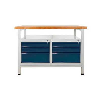 ADB Werkbank lichtgrau, anthrazitgrau 6 Schubladen 120,0 x 60,0 x 84,0 cm ADB Werkbank lichtgrau, anthrazitgrau 6 Schubladen 120,0 x 60,0 x 84,0 cm