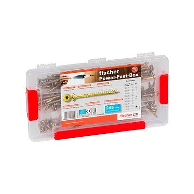 fischer Holzbauschrauben-Sortiment PowerFast-Box FPF 667005 3,5 mm x 50 mm fischer Holzbauschrauben-Sortiment PowerFast-Box FPF 667005 3,5 mm x 50 mm