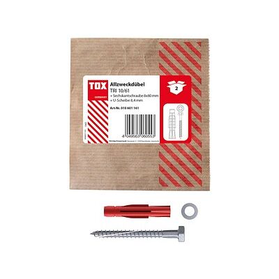 Tox Dübel 10x61 mm mit Schraube - Dübel Tox Dübel 10x61 mm mit Schraube - Dübel